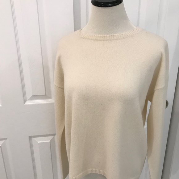 Eileen Fisher 100% Cashmere Off-White Sweater - Picture 1 of 5